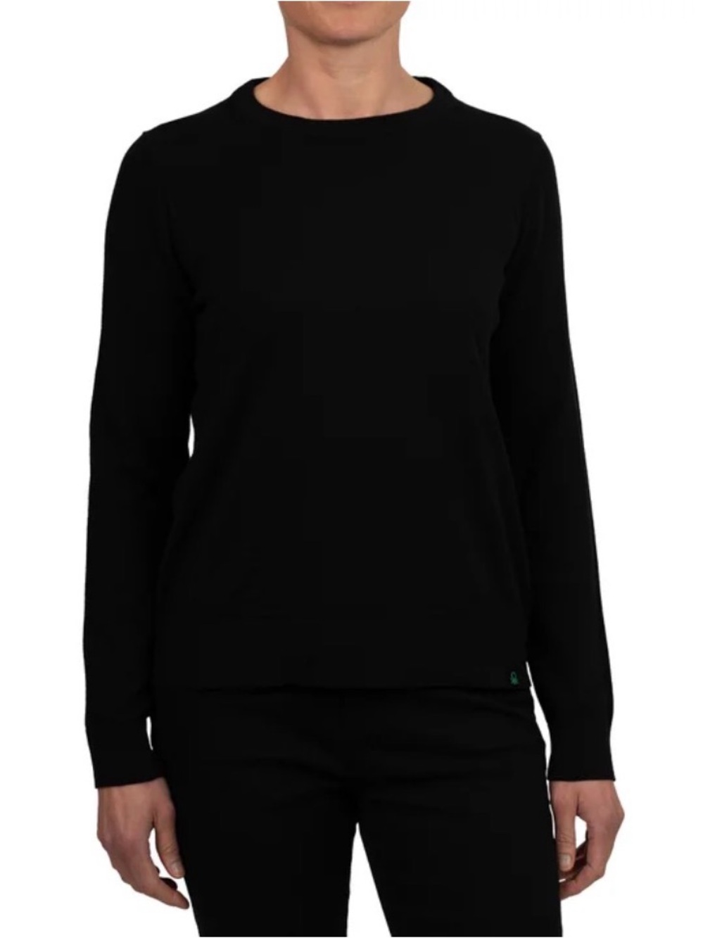 Women’s Small United Colors Of Benetton Black Crewneck Sweater